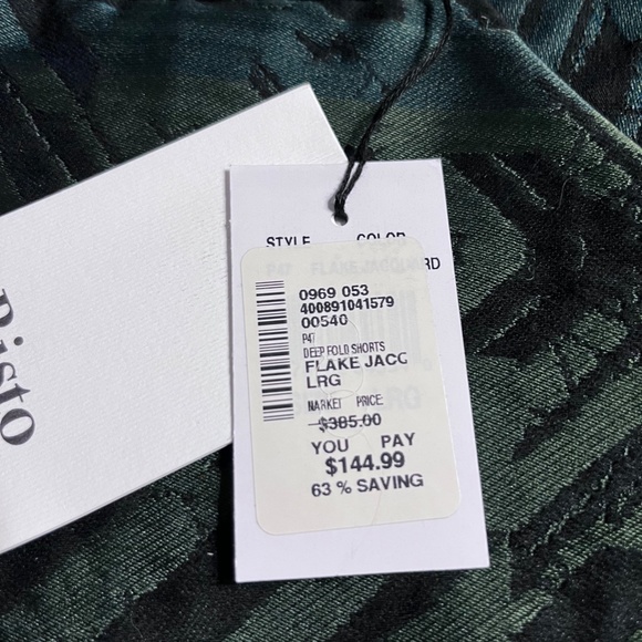 NWT Designer Risto Green/Teal Jacquard Skort Shorts w/ Pockets - Picture 7 of 16